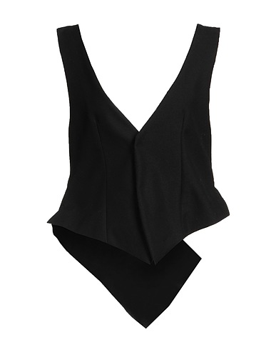 YOHJI YAMAMOTO Waistcoat Black 58% Wool, 42% Cotton