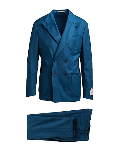 CC COLLECTION CORNELIANI Suits Turquoise 99% Virgin Wool, 1% Elastane