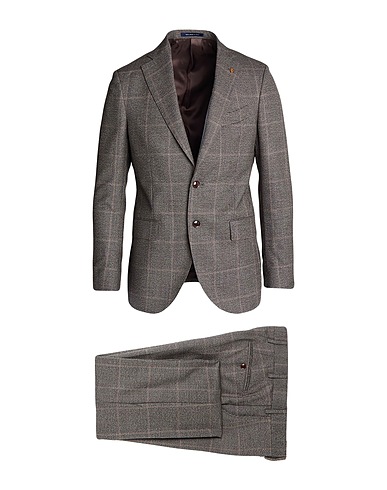 SARTORIA LATORRE Suits Dark brown 100% Virgin Wool