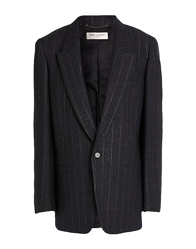 SAINT LAURENT Blazer Charcoal 88% Wool, 8% Viscose, 4% Metallic fiber