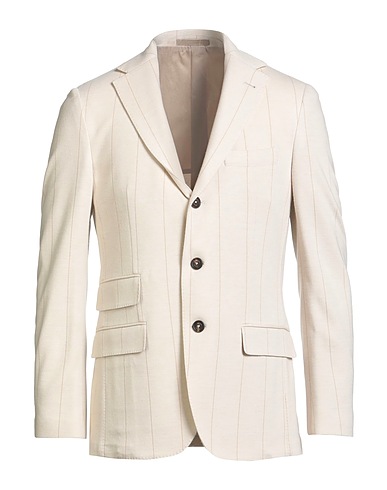 ELEVENTY Blazer Panna 78% Lana, 22% Cotone, Pelle di capra