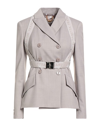 ELISABETTA FRANCHI Blazer Light grey 53% Polyester, 43% Virgin Wool, 4% Elastane