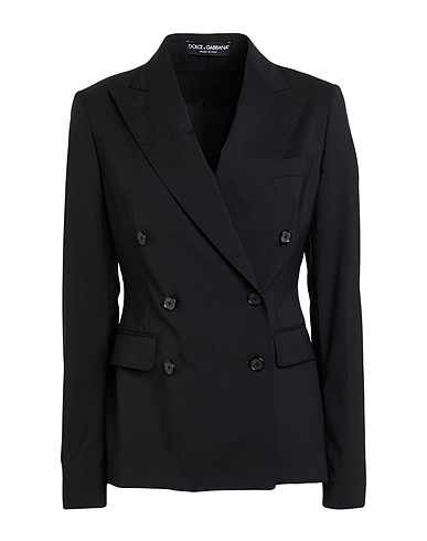 DOLCE&GABBANA Blazer Black 98% Virgin Wool, 2% Elastane