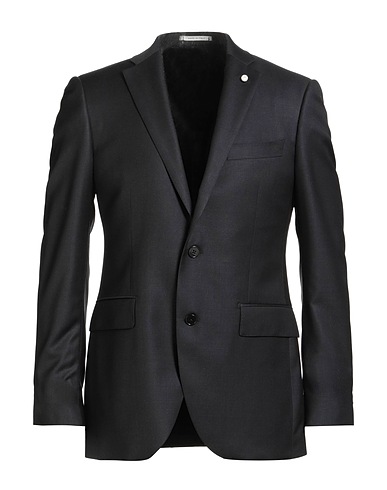 LUIGI BIANCHI Mantova Blazer Charcoal 100% Virgin Wool