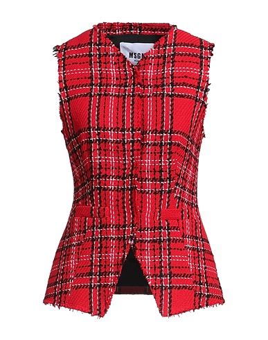 MSGM Waistcoat Red 68% Cotton, 24% Acrylic, 8% Polyester