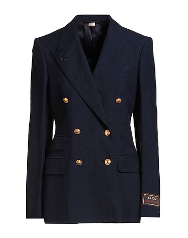 GUCCI Blazer Midnight blue 100% Viscose, Cotton, Polyester, Metallic fiber