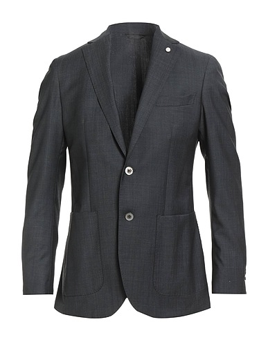 LUIGI BIANCHI Mantova Blazer Grey 100% Virgin Wool