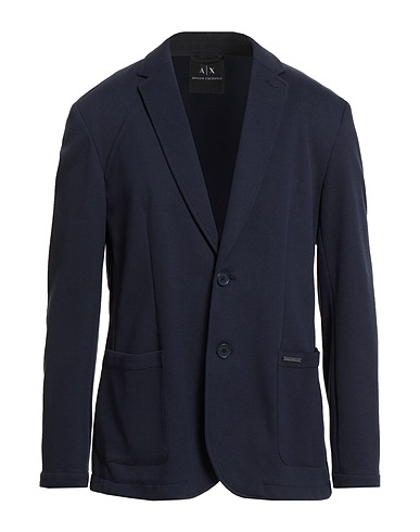 ARMANI EXCHANGE Blazer Midnight blue 72% Cotton, 25% Polyamide, 3% Elastane