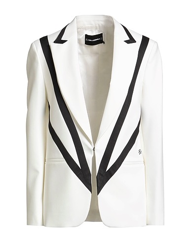 KARL LAGERFELD Jackett Weiß 73% Polyester, 20% Viskose, 7% Elastan