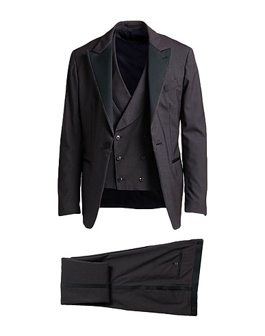GABRIELE PASINI Suits Charcoal 98% Wool, 2% Elastane, Viscose