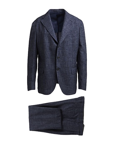 ELEVENTY Suits Navy blue 71% Wool, 15% Silk, 14% Linen