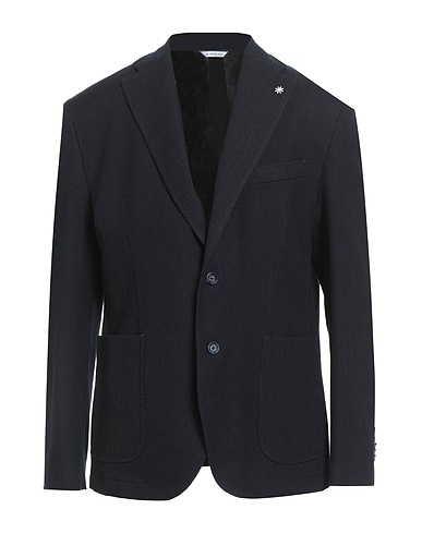 MANUEL RITZ Blazer Midnight blue 55% Virgin Wool, 45% Cotton