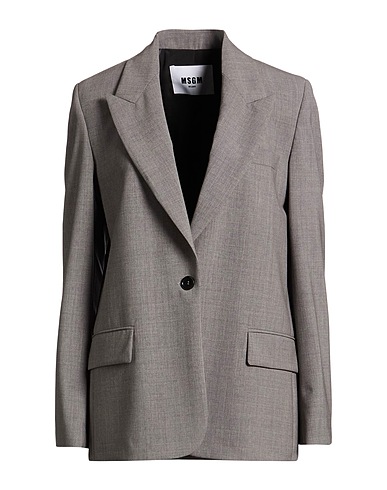 MSGM Blazer Grey 96% Virgin Wool, 4% Elastane