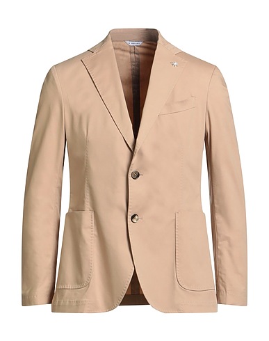 MANUEL RITZ Blazer Beige 61% Cotton, 36% Polyamide, 3% Elastane