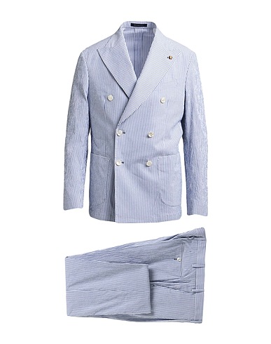 SARTORIA LATORRE Suits Blue 99% Cotton, 1% Elastane