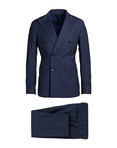 PAOLONI Suits Navy blue 98% Wool, 2% Elastane