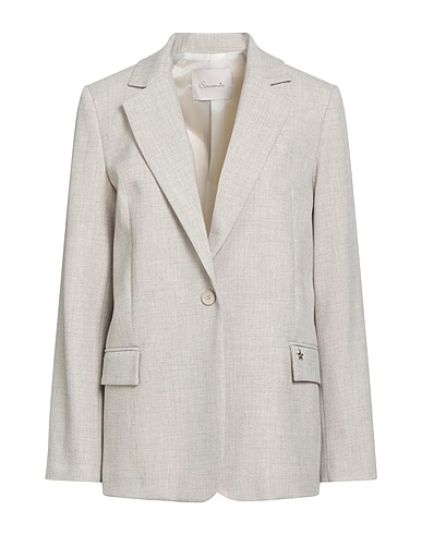 SOUVENIR Blazer Beige 80% Polyester, 18% Viscose, 2% Elastane