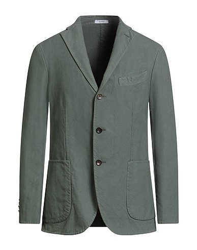 BOGLIOLI Blazer Sage green 99% Cotton, 1% Silk