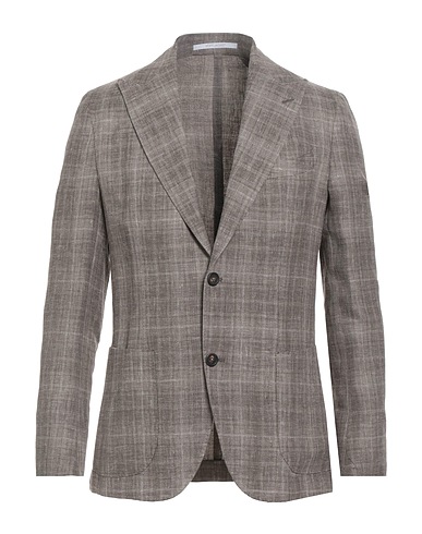 ELEVENTY Blazer Brown 49% Linen, 32% Wool, 19% Silk
