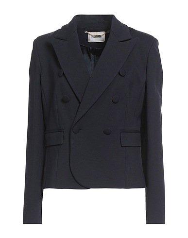 FRACOMINA Blazer Navy blue 68% Viscose, 27% Polyamide, 5% Elastane