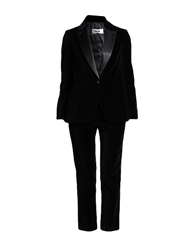 GRIFONI Suit Black 99% Cotton, 1% Elastane, Polyester