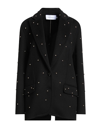 SIMONA CORSELLINI Blazer Black 70% Wool, 22% Polyester, 8% Polyamide