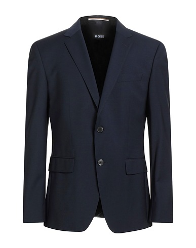 BOSS Blazer Blu notte 74% Lana Vergine, 22% Poliestere, 4% Elastan