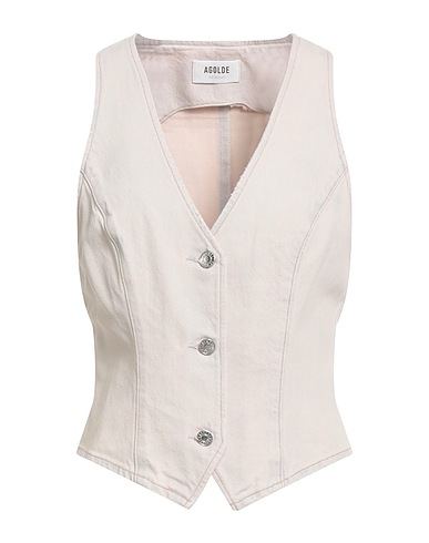 AGOLDE Waistcoat Beige 100% Recycled cotton