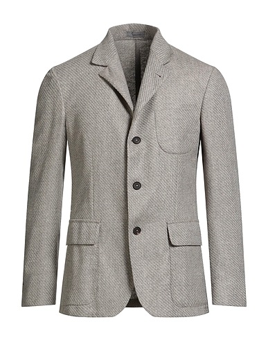 CORNELIANI Blazer Light grey 81% Virgin Wool, 15% Silk, 4% Cashmere