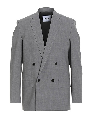 MSGM Blazer Grey 96% Virgin Wool, 4% Elastane
