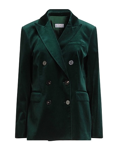 ALBERTO BIANI Blazer Emerald green 98% Cotton, 2% Elastane