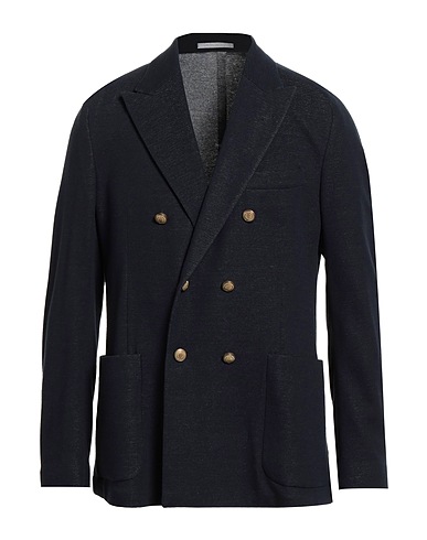ELEVENTY Blazer Navy blue 59% Cotton, 20% Linen, 18% Polyamide, 3% Elastane