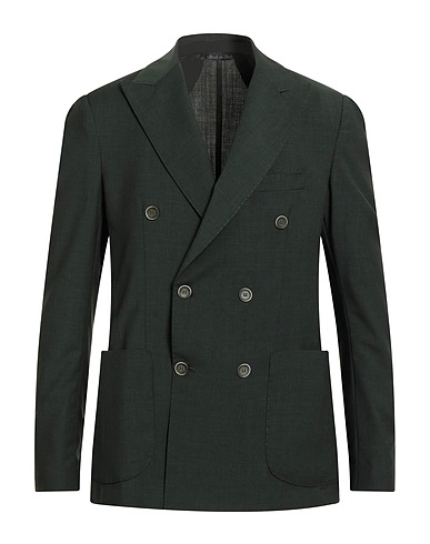 EREDI DEL DUCA Blazer Green 54% Polyester, 44% Wool, 2% Elastane