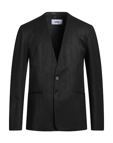 GRIFONI Blazer Black 36% Wool, 31% Polyester, 17% Viscose, 13% Polyamide, 3% Other Fibres