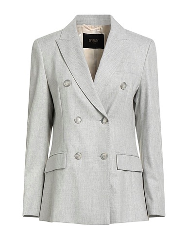 SEVENTY VENEZIA Blazer Light grey 54% Viscose, 27% Polyester, 17% Virgin Wool, 2% Elastane