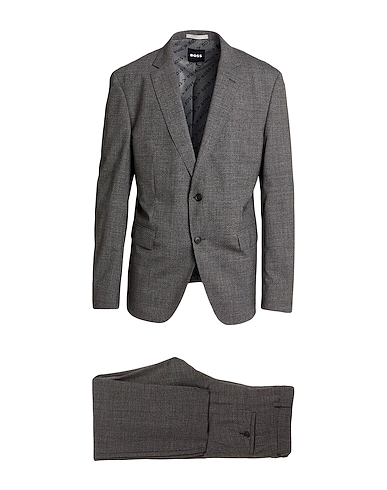 BOSS Suits Black 82% Virgin Wool, 15% Polyamide, 3% Elastane