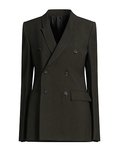 RICK OWENS Blazer Dark green 100% Virgin Wool