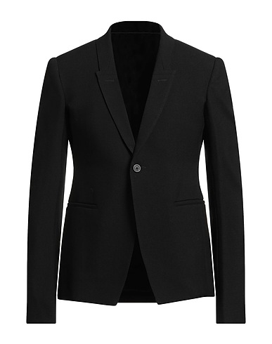 RICK OWENS Blazer Black 100% Virgin Wool, Buffalo Horn