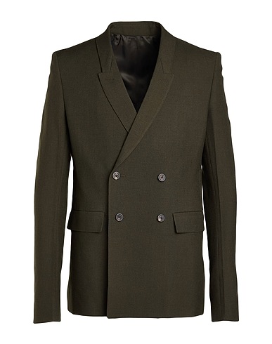 RICK OWENS Jackett 100% Schurwolle, Büffelhorn