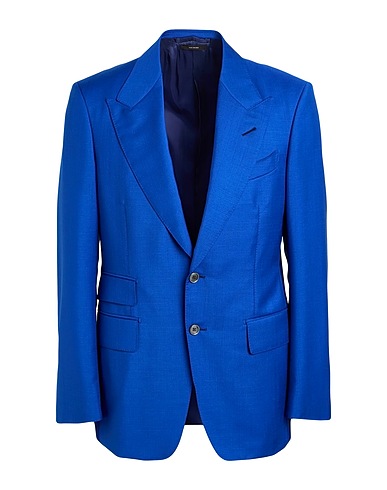 TOM FORD Blazer Blu china 60% Lana mohair, 40% Lana