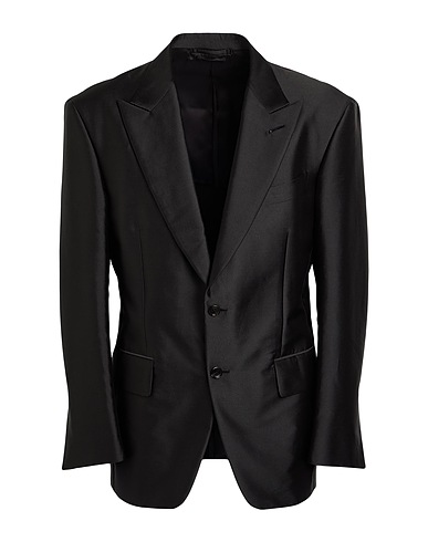 TOM FORD テーラードジャケット ブラック コットン 47% / ポリエステル 40% / シルク 13%