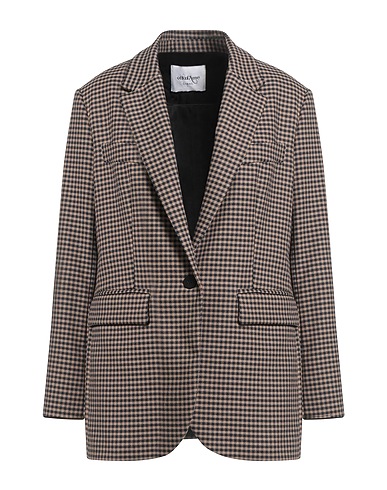 OTTOD'AME Blazer Beige 50% Polyester, 25% Wool, 22% Cotton, 2% Polyamide, 1% Elastane