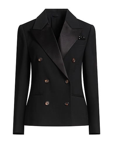 BRUNELLO CUCINELLI Blazer Black 55% Viscose, 45% Virgin Wool, Silk, Elastane