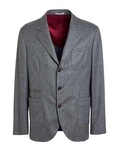 BRUNELLO CUCINELLI Blazer Grey 100% Virgin Wool