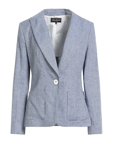 MISSONI Blazer Light blue 79% Linen, 19% Cotton, 2% Lyocell