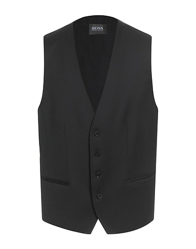 BOSS HUGO BOSS Anzugweste Schwarz 100% Schurwolle