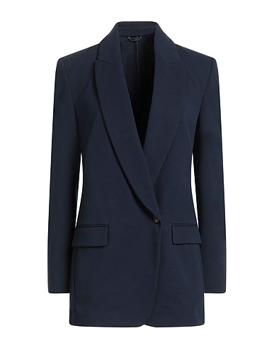 BRUNELLO CUCINELLI Blazer Midnight blue 78% Cotton, 16% Polyamide, 6% Elastane, Brass