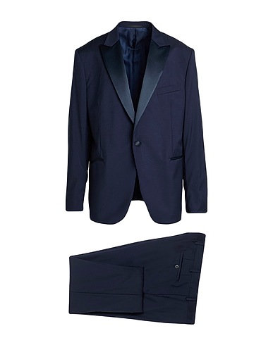 PAL ZILERI CERIMONIA Suits Navy blue 100% Wool, Polyester