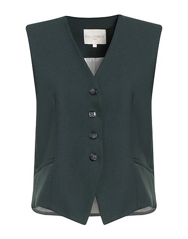STELLA FOREST Gilet Vert 55% Polyester, 45% Laine