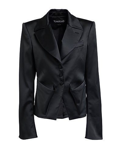 TOM FORD Blazer Black 76% Acetate, 21% Polyamide, 3% Elastane